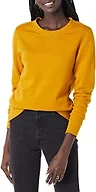 Amazon Essentials Women's Fleece Crewneck Long Sleeve Pullover Sweatshirt (Available in Plus Size), Mustard Yellow, Medium