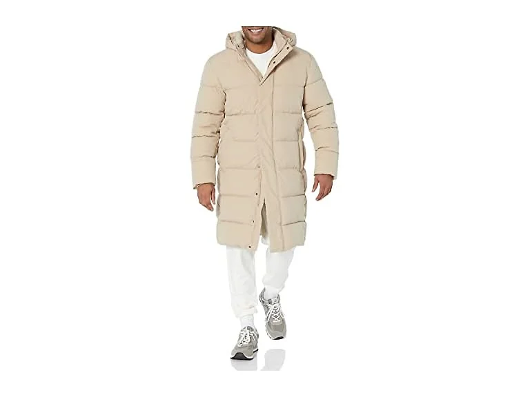 Amazon Essentials Men's Long Hooded Puffer Coat