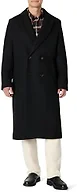 Amazon Essentials Men's Relaxed-Fit Double Breasted Wool Blend Longline Topcoat, Charcoal Heather, XX-Large