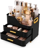 Booklov Large Makeup Organizer for Vanity, Bathroom Countertop, Black