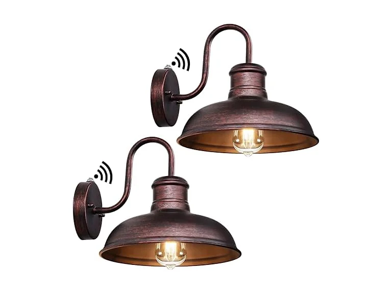 TOBUSA 2-Pack Dusk to Dawn Outdoor Wall Lights