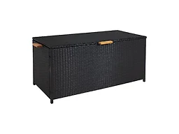 Sunnydaze Decor GF-340 Wicker Storage Box - Black Black