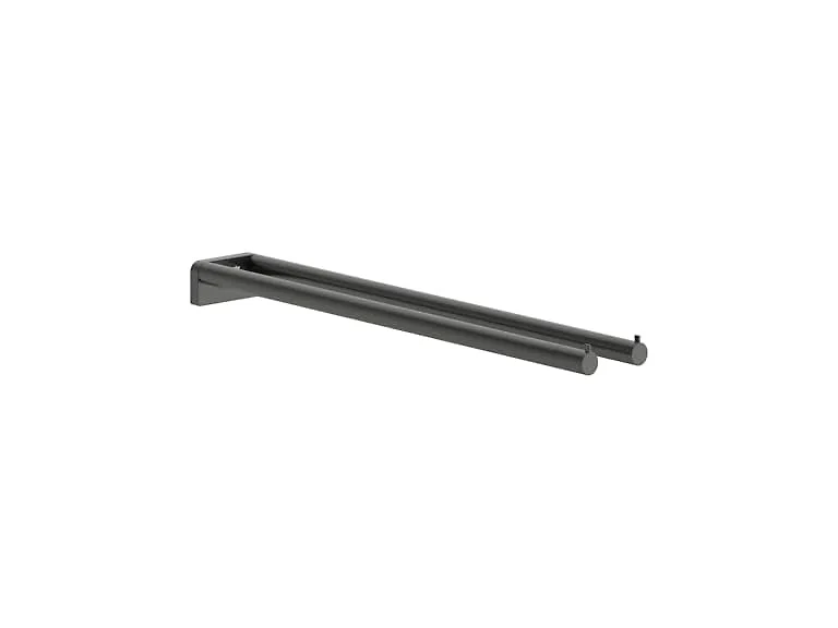 hansgrohe AddStoris S Dual Towel Bar in Brushed Black Chrome
