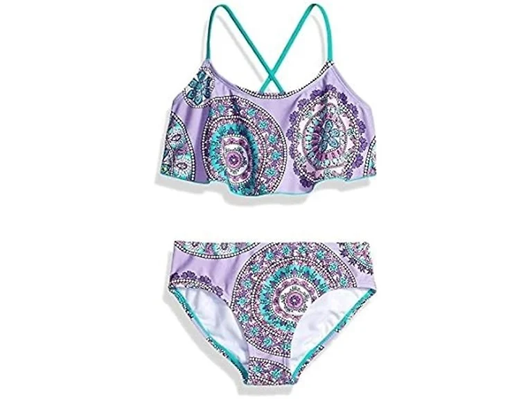 Kanu Surf Girls' Cindy Flounce Beach Sport Bikini