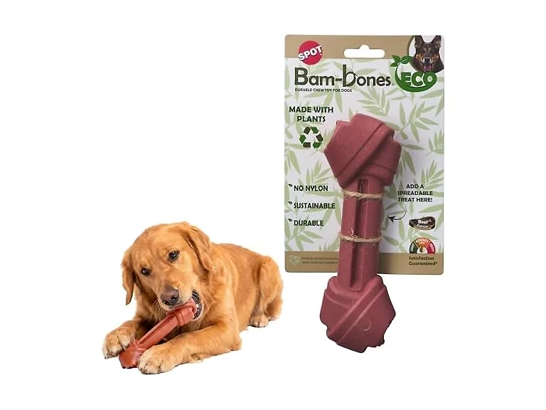 SPOT Bam-Bones Eco Knotted Bone, Beef Flavor