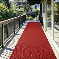 jxgzyy Outdoor Red Runner Rug 2'11" x 9'10"