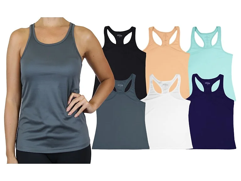 5Pk Asst Womens Active Racerback Tank (S-3XL)