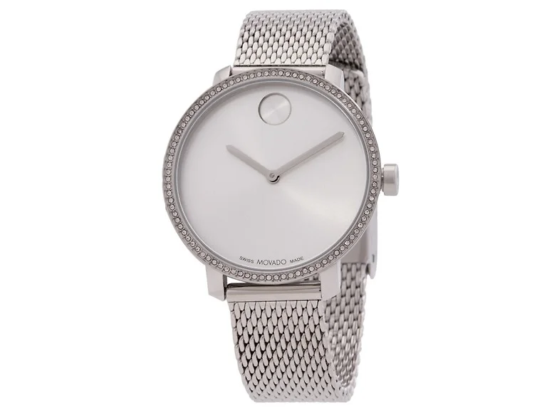 Movado Bold Shimmer Quartz Silver Dial Watch