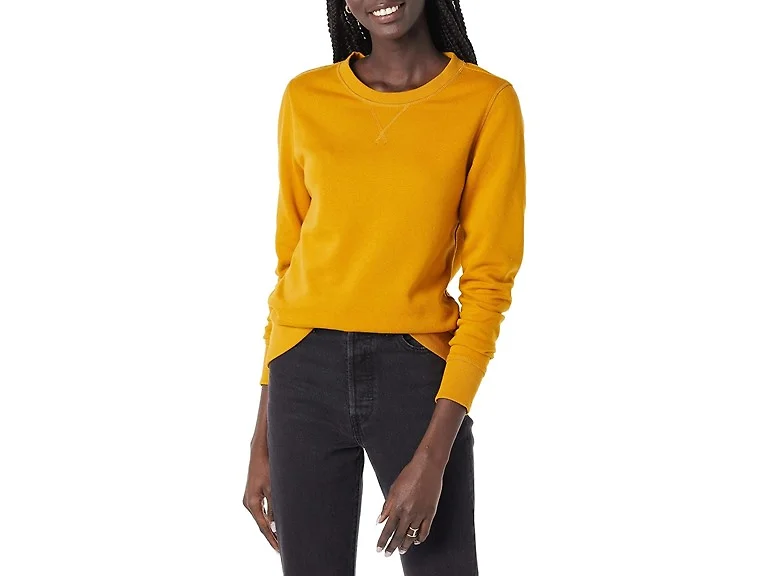 Amazon Essentials Women's Sweatshirt Mustard