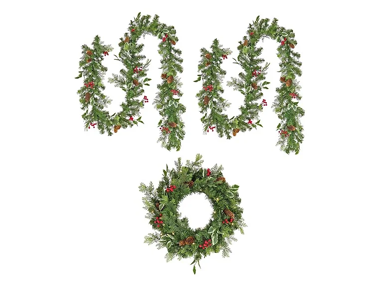 National Tree Company 9 ft. Pre-Lit First Traditions Holly