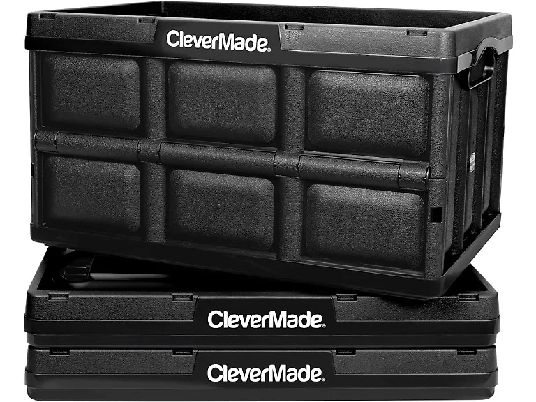 CleverMade 62L 3pk Collapsible Storage Bins No Lid