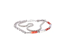 Iron Saints LGR-10-006B-02 Mens Curb Chain & Bead Bracele
