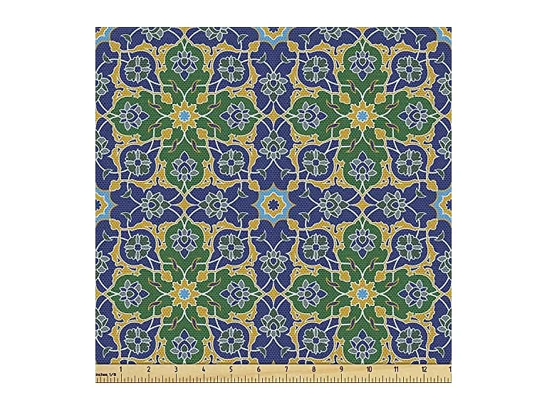 Ambesonne Orient Fabric by The Yard, Mosaic