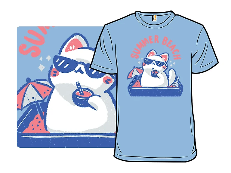 Funny Summer Beach Cat