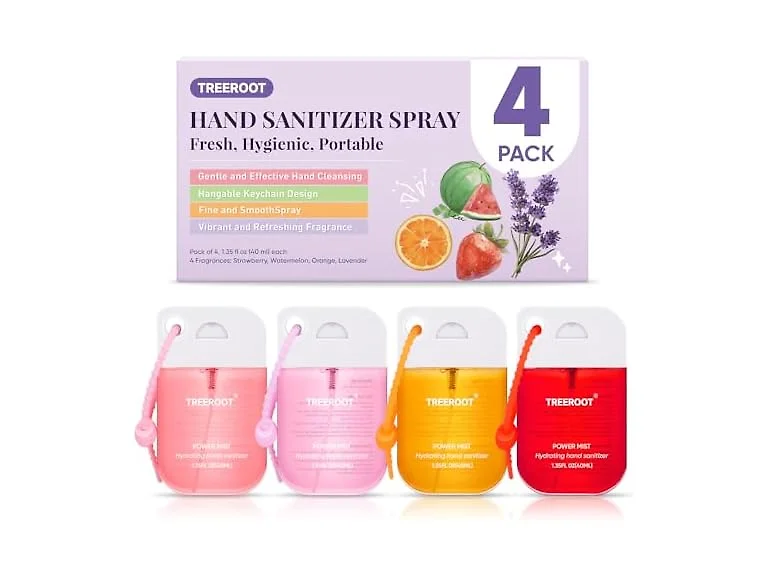Treeroot Alcohol Free Hand Sanitizer Spray 4 Pack