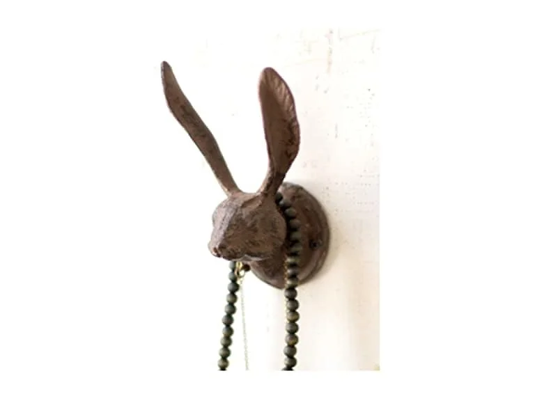 Kalalou Cast Iron Rabbit Wall Hook