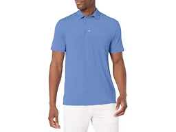 Amazon Essentials Men's Tech Stretch Short Sleeve Moisture Wicking Polo Shirt, Cornflower Blue, Medium