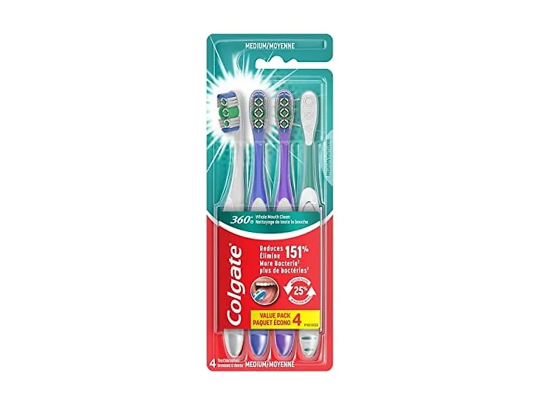 Colgate 360 Adult Toothbrush Medium 4ct