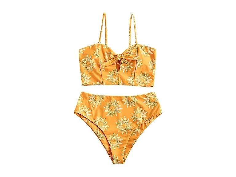Zaful Women (S) Keyhole Tied High Waisted Swimsuit