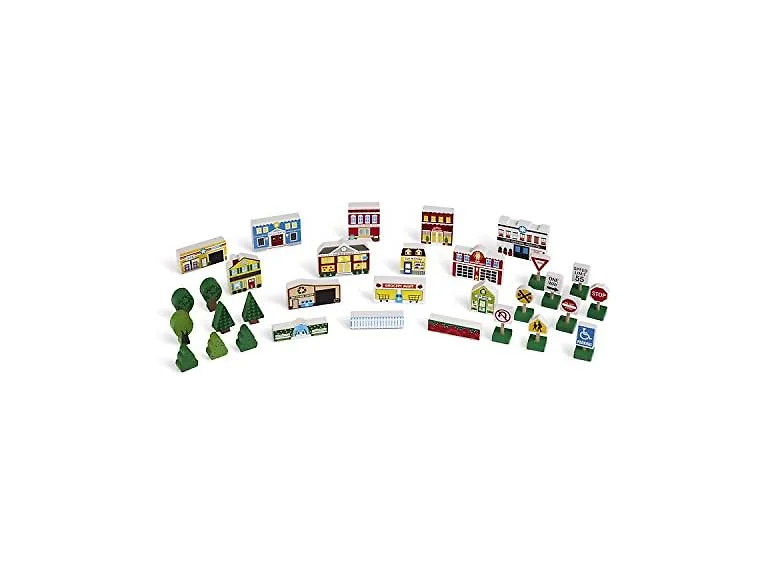 Melissa & Doug Wooden Town Play Set