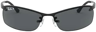 Ray-Ban RB3183 002/81 63 63-15-125 Ray-Ban RB3183 Rectangular Sunglasses Black/Grey Policarboate Polarized 