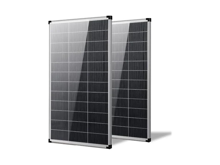 2 Pack Silver 200 Watt Solar Panels 12V
