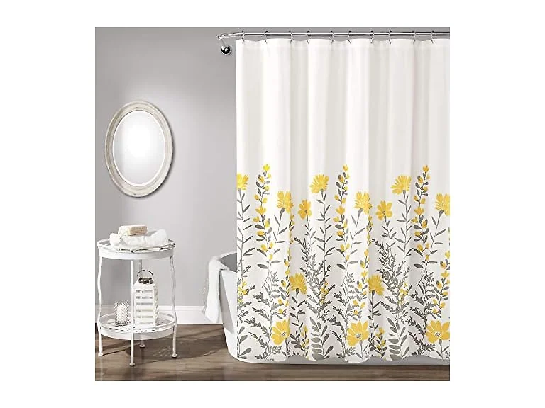 Lush Decor Aprile Floral Shower Curtain Single 72" W x 72" L