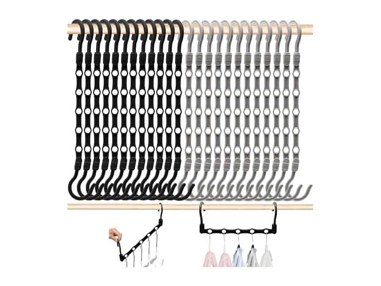 HAOWWLAI 24 Pack Space Saving Hangers