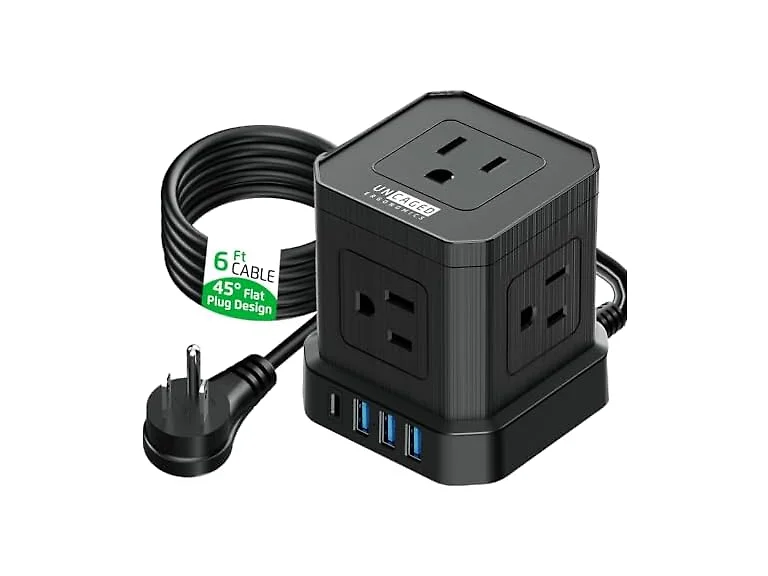 6ft Cube Power Strip with USB