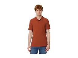Amazon Essentials Men's Slim-Fit Short-Sleeve Cotton Pique Polo Shirt, Brick Red, Medium