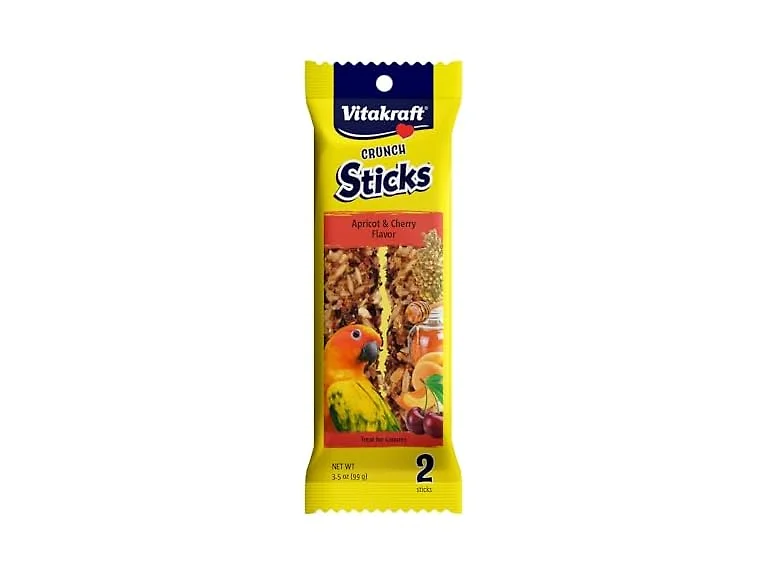 Vitakraft Crunch Sticks Conure Treat Apricot and Cherry Flavor