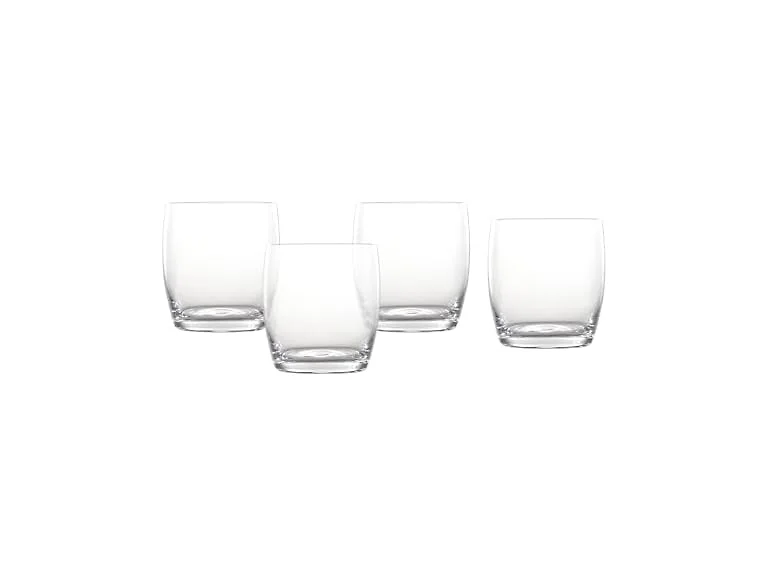 Fortessa Gala Glass, 15 Ounce Short Beverage (Set of 4), Clear