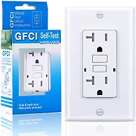 3GRACE TJR-98454005 1-Pack 3GRACE GFCI Outlet Whit