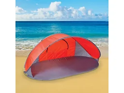 MQI MQ-BTENT-RED Pop-Up Beach Tent w/ Carry Bag - Red 