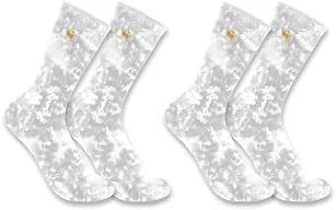 Carhartt Women's Midweight Tie-Dye Crew Sock 2 Pack, Malt Grey, M