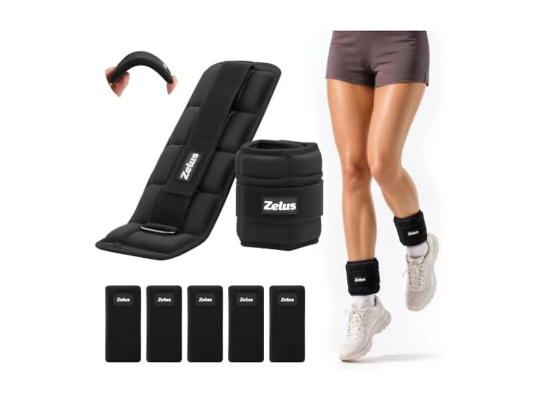 ZELUS 10lb Total Adjustable Soft Iron Ankle Weights
