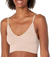 Maidenform Women's Pure Comfort Seamless Brami, Pullover Wireless V-Neck Cami Bra, Removable Cups