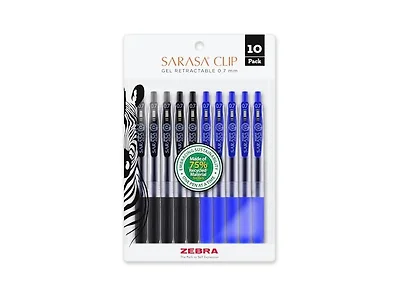 Zebra Pen Sarasa Clip Gel Retractable Pens