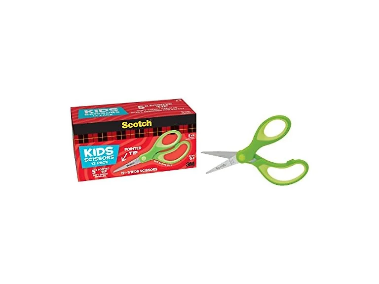 Scotch 5-Inch Soft Touch Pointed Kid Scissors