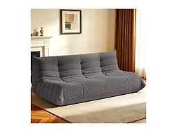 HABUTWAY Bean Bag Chairs Fireside Lazy Floor Sofa,3 Seater,Grey