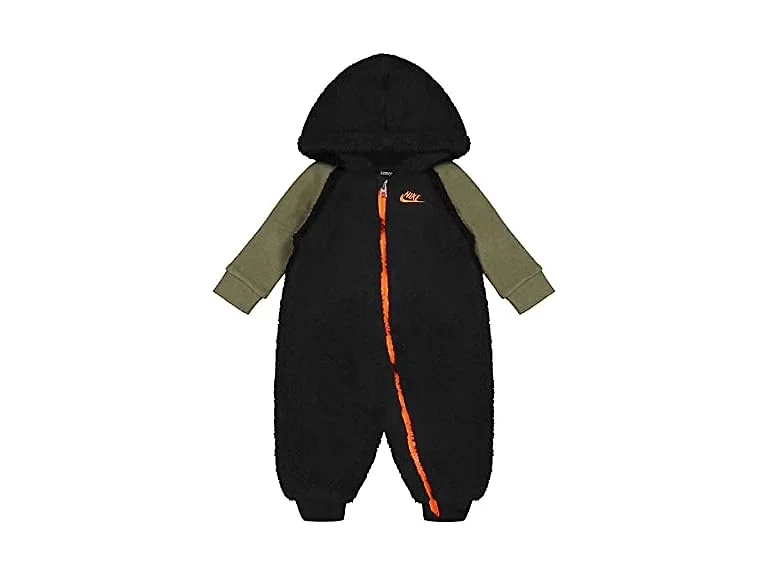 Nike (6 MOS) Baby`s Faux Sherpa Hooded Coverall