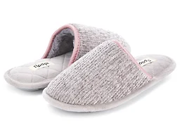 Floopi FLOOPI-362-GRY-M Medium Womens Victoria Chenille Scuff Slippers Grey