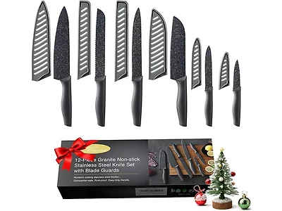 24-Piece Kitchen Knife Set w/ Guards