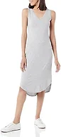 Amazon Essentials Women's Lightweight Jersey Regular-Fit Sleeveless V-Neck Midi Dress, Easy to Wear, 41" Length (Previously Daily Ritual), Light Heather Grey, X-Small