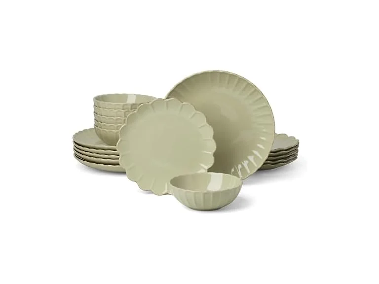 Lenox French Perle Scallop 18-Piece Dinnerware Set for 6