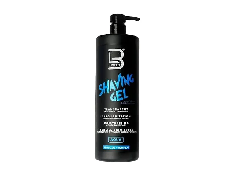 Level 3 Transparent Shaving Gel, Aqua, 33.8 oz