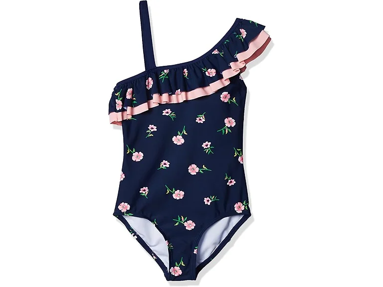 Kanu Surf Girls (4T) Morgan Floral Swimsuit Navy