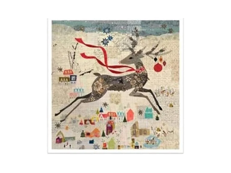 Moda Fabric Peppermint The Deer Collage Quilt Pattern