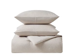Kathy Ireland 3 Pc Waffle Comforter Set