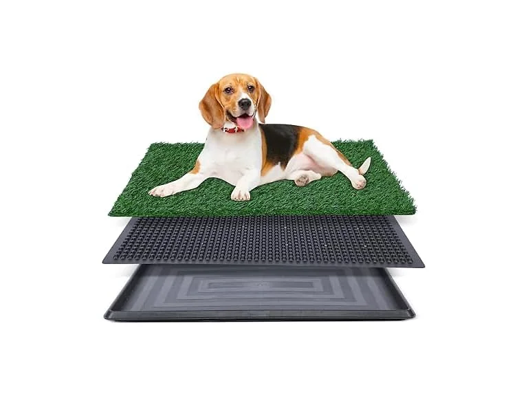 FluffyDream Artificial Dog Grass Pad with Tray 16x20
